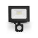 Projecteur LED SMD 10W Extérieur IP65 Gris + Détecteur - Vue face