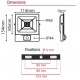 Projecteur LED SMD 10W Extérieur IP65 Gris + Détecteur - Dimensions