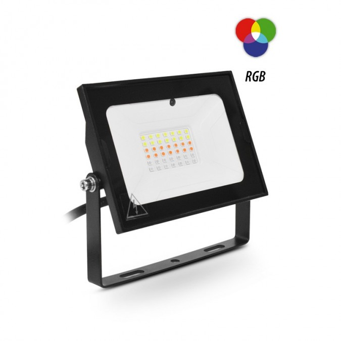 DEL Projecteur 30 W RGB Couleur Changeante Avec Télécommande Noir-IP65 Rated 