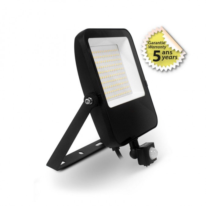 Projecteur LED 70W Extérieur IP65 Plat + Détecteur