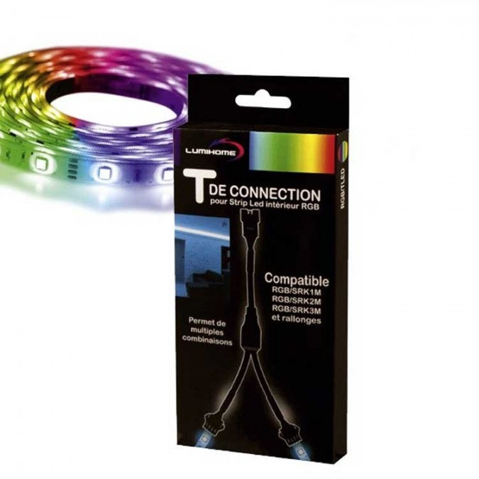 Connecteur T pour Ruban LED RGB