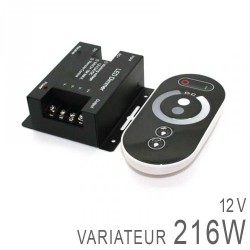 Variateur Dimmer 12-24V 216 Watts + Télécommande RF