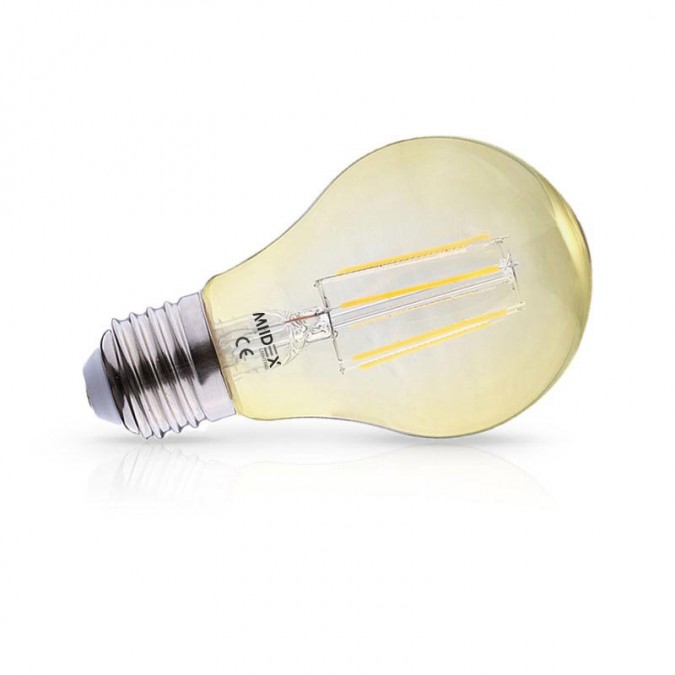 Ampoule LED E27 6W COB Filament Bulb Golden (Dimmable en option)