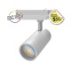Spot LED FOCUS II sur rail - 15W CCT - Vue face blanc