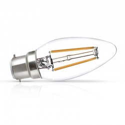 Ampoule LED B22 4W COB Filament Flamme - Vue côté