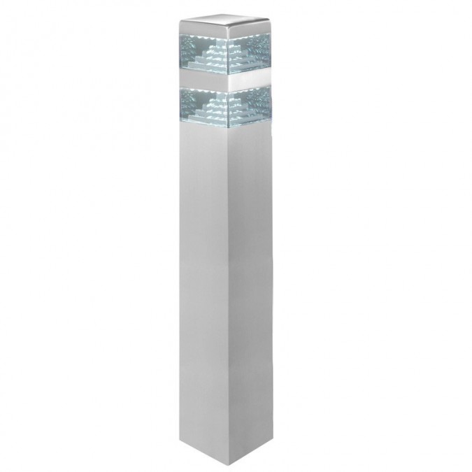 Borne Pyramide Inox 32 LED SMD 9W - 60cm