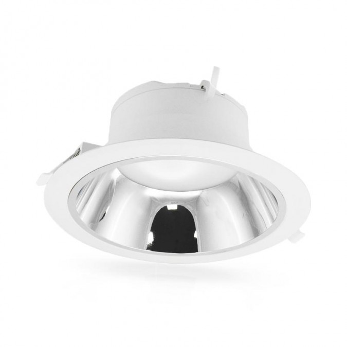 Downlight LED avec alimentation déportée - 20W Basse Luminance - Réflecteur argent