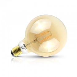 Ampoule LED E27 8W Globe Filament G125 Golden (Dimmable en option)