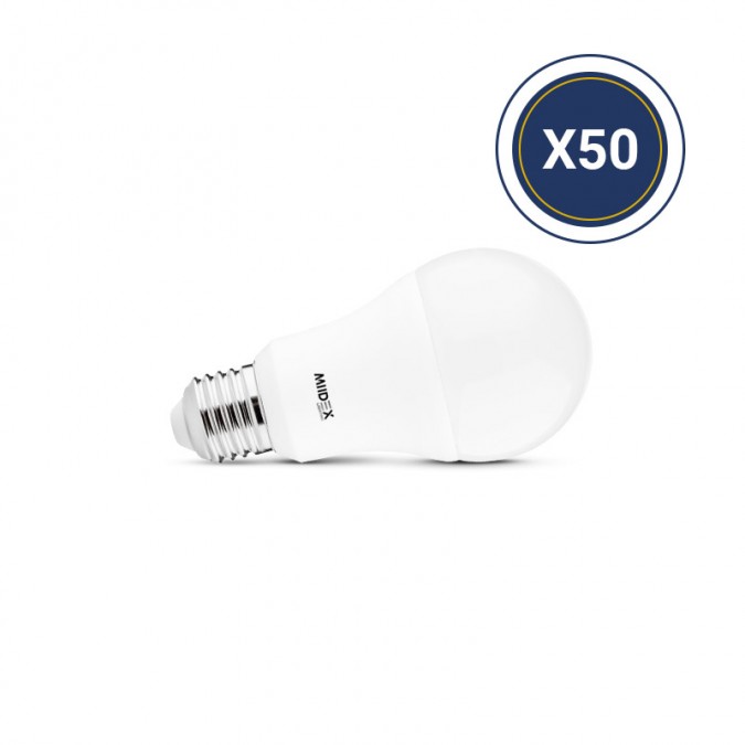 Pack de 50 Ampoules LED E27 13W Bulb A60