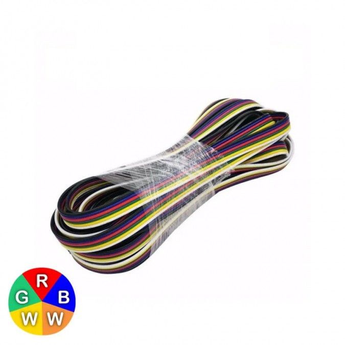 Câble 5 fils RGBW 22AWG (au mètre)