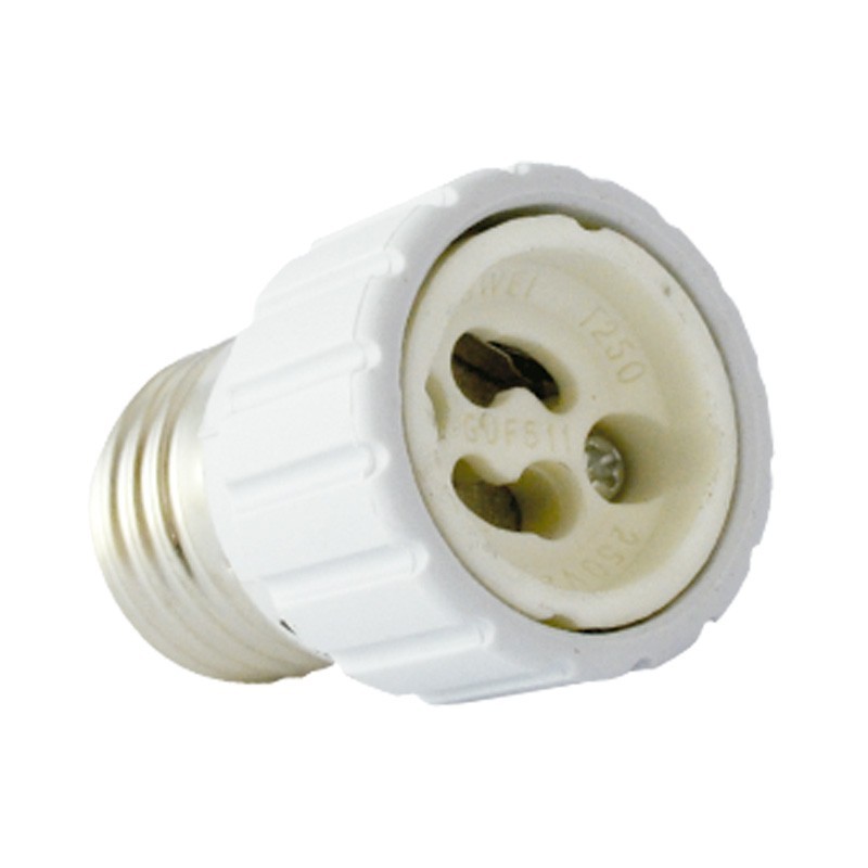 convertisseur de socket DiCUNO E27 vers GU10 Adaptateur de douille de 6 pièces Douille base de lampe pour ampoules LED et ampoules à incandescence ou ampoules fluocompactes 
