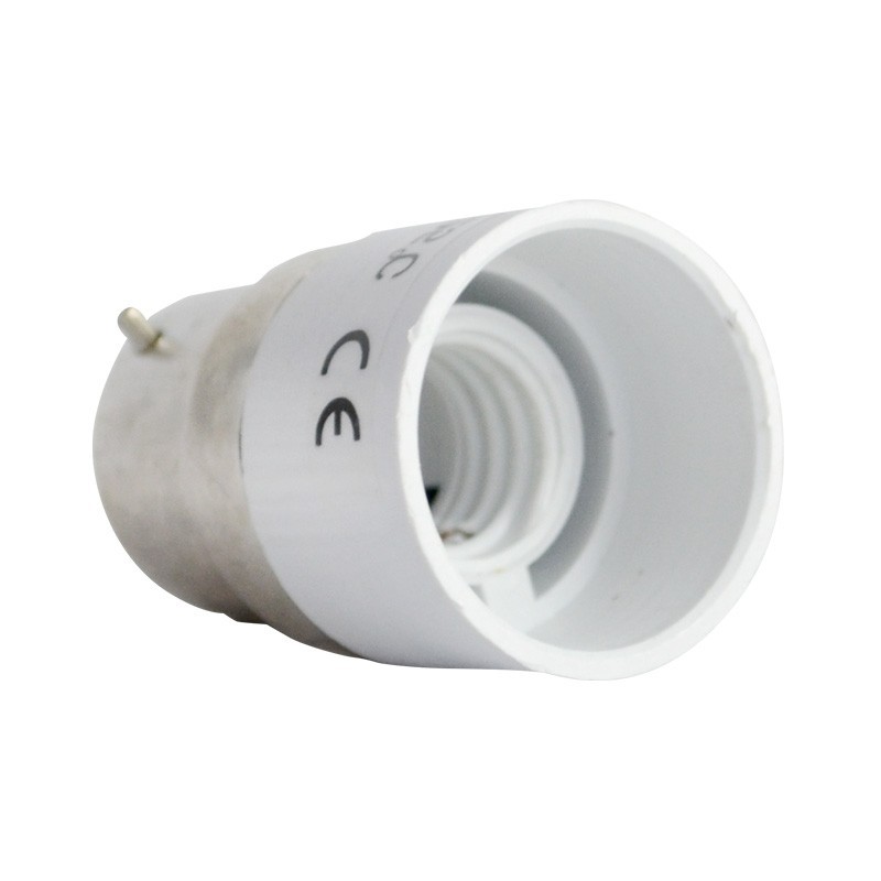 Adaptateur d'ampoule B22 à E27 blanc, support de lampe de