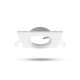 Support plafond carré orientable blanc 84 x 84 mm