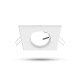 Support plafond carré orientable blanc 84 x 84 mm