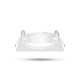 Support plafond carré orientable blanc 84 x 84 mm