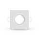 Support plafond carré orientable blanc 84 x 84 mm