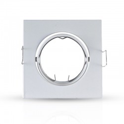 Support plafond Carré Orientable Blanc 85 x 85 mm