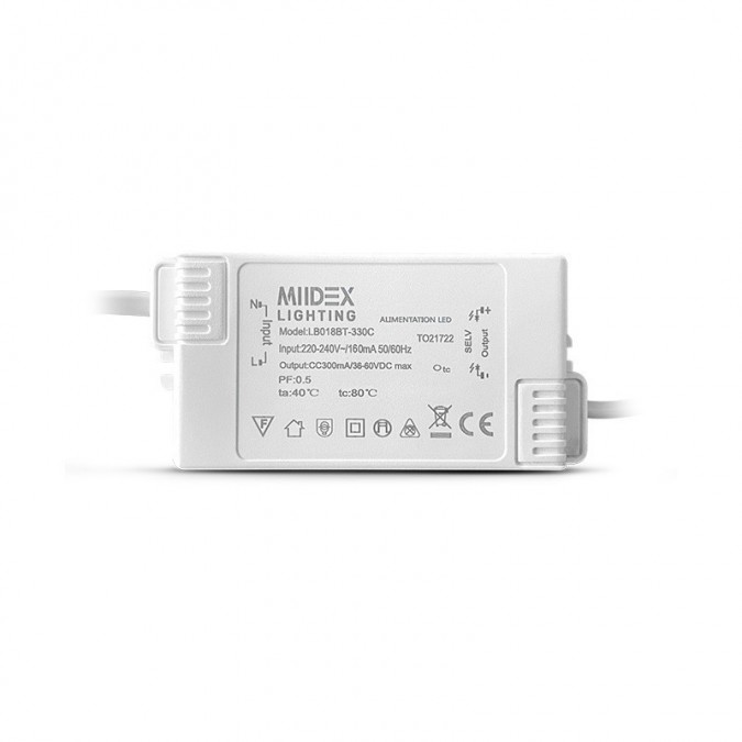 Alimentation pour LED 36-60VDC 18W 300mA
