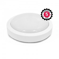 Plafonnier LED Blanc Ø190 12W 4000K Détecteur RF - Garantie 5 ans