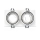 Support de spot rond double blanc Orientable 175 x 93mm