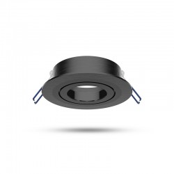 Support de spot rond Orientable noir Ø92 mm