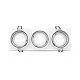 Support de spot rond triple blanc Orientable 258x93 mm