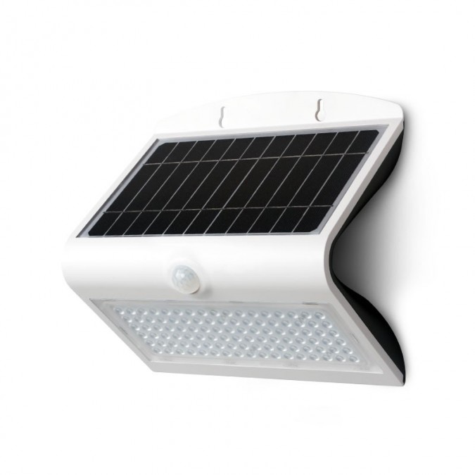 Applique Murale LED Solaire 8W 4000K Blanc Détecteur