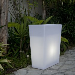 Jardinière lumineuse blanche DINY W70