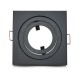 Support de spot carré aluminium Noir Mat Orientable 88x88 mm
