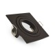 Support de spot carré aluminium Noir Mat Orientable 88x88 mm