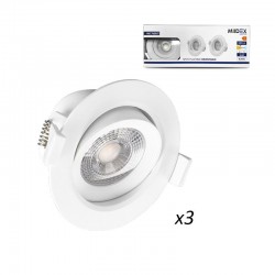 Spot LED SMD Orientable 5W 3000K pack de 3