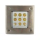Spot LED Encastre Sol Carré Inox 316L 9W 3000K