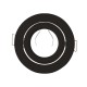 Support plafond Rond 1/4 de tour Orientable Noir Ø95 mm