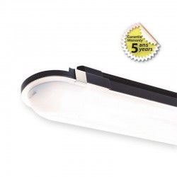 Étanche LED Intégrées Noir 28W 4340LM 5000K 1200mm - Garantie 5 ans