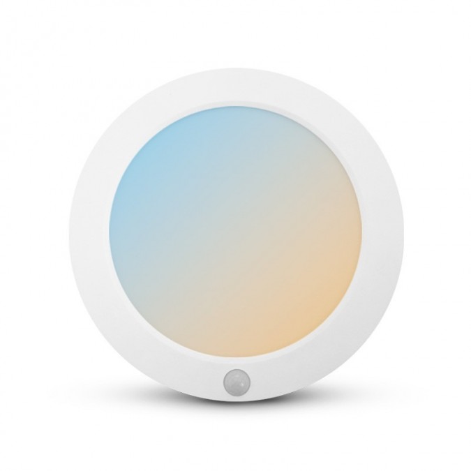 Plafonnier LED Blanc Ø230 18W CCT Détecteur IR