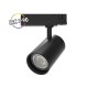 Spot LED sur Rail Noir 35W 3000K 3500 LM IRC90 adaptateur rail 3 allumages