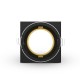 Collerette basse luminance carrée/rond noir/doré pour spot ÉCLAT II