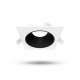 Collerette basse luminance carrée/rond blanc/noir pour spot ÉCLAT II