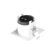 Collerette basse luminance carrée/rond blanc/blanc pour spot ÉCLAT II