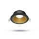 Collerette basse luminance rond/rond noir/doré pour spot ÉCLAT II