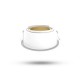 Collerette basse luminance rond/rond blanc/doré pour spot ÉCLAT II