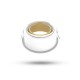 Collerette basse luminance rond/rond blanc/doré pour spot ÉCLAT II