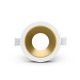 Collerette basse luminance rond/rond blanc/doré pour spot ÉCLAT II