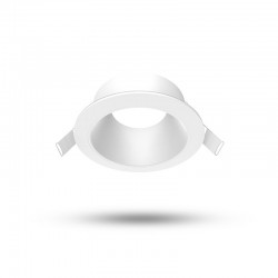 Collerette basse luminance rond/rond blanc/blanc pour spot ÉCLAT II