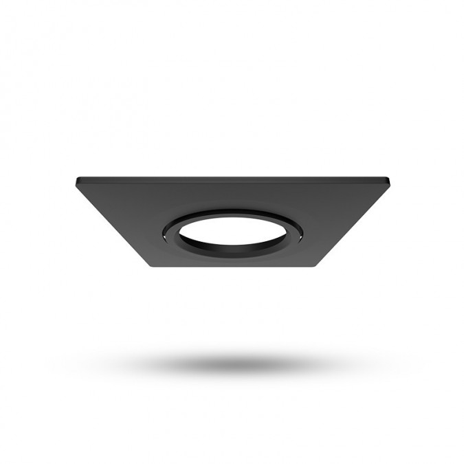 Collerette carrée noir inclinable pour spot ÉCLAT II
