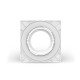 Collerette carrée blanc inclinable pour spot ÉCLAT II