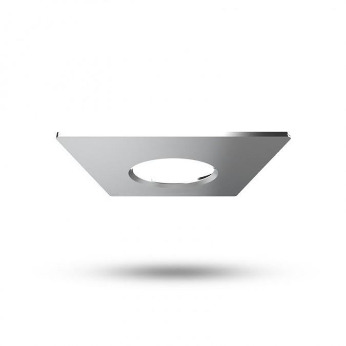 Collerette carrée aluminium fixe pour spot ÉCLAT II