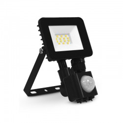 Projecteur LED Noir Détecteur 10W 4000K