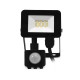Projecteur LED Noir Détecteur 10W 4000K