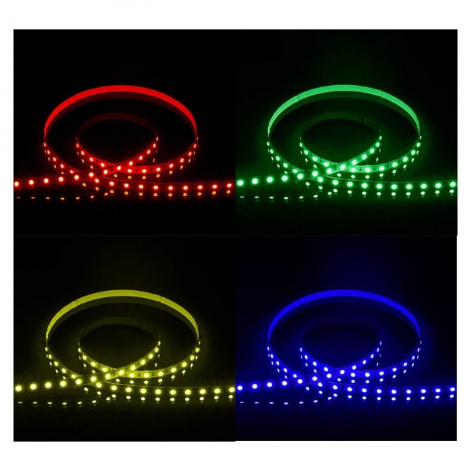 Bandeau LED RGB 5 m 60 LED/m 9W/m IP20 - 12V